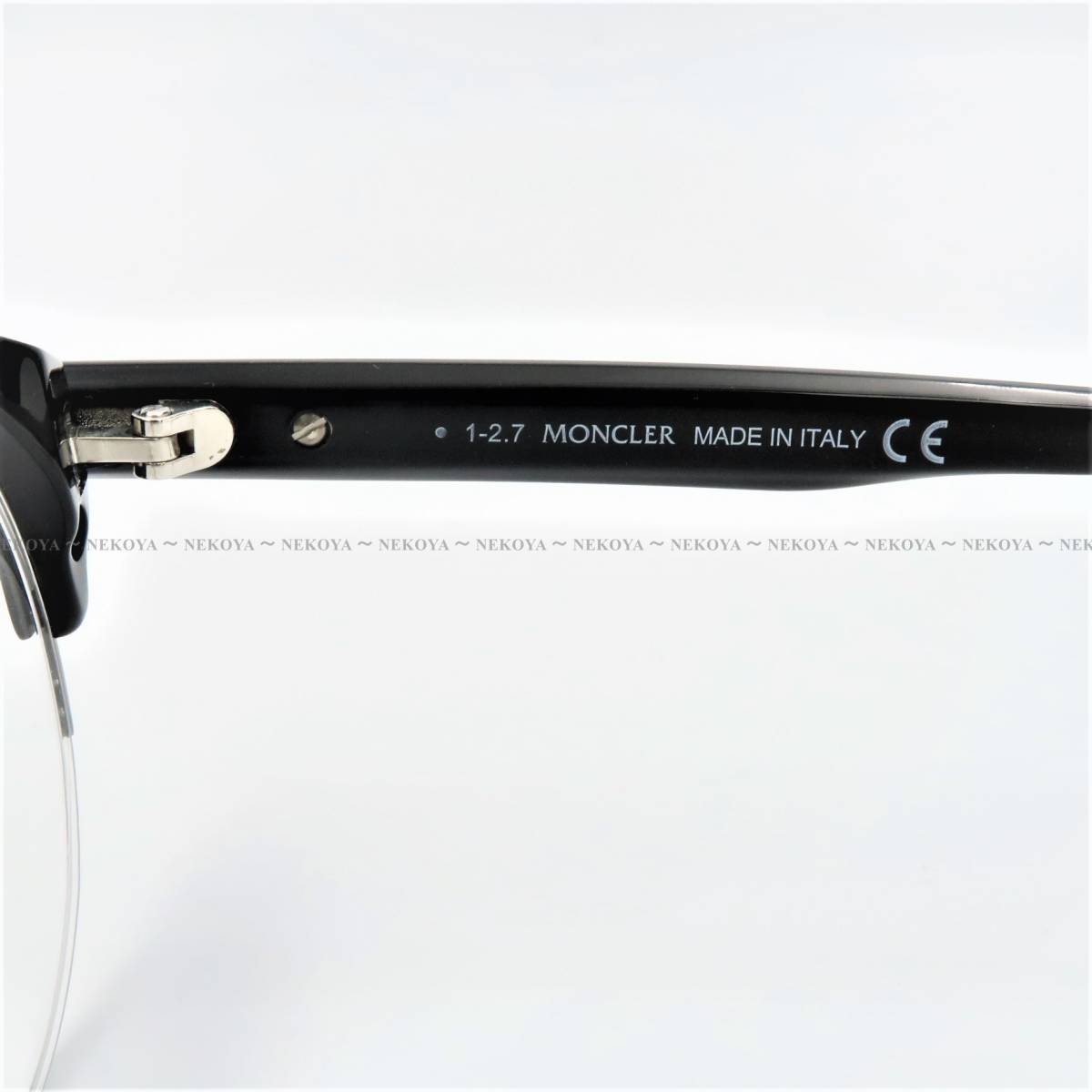 MONCLER ML5016 001 メガネ フレーム ブラック ハーフリム-
