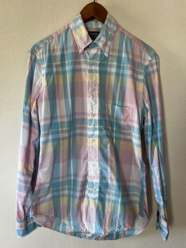 GITMAN VINTAGE ギットマンヴィンテージ 15R Mサイズ チェック BDシャツ インディビジュアライズドシャツ INDIVIDUALIZED SHIRTS_画像1