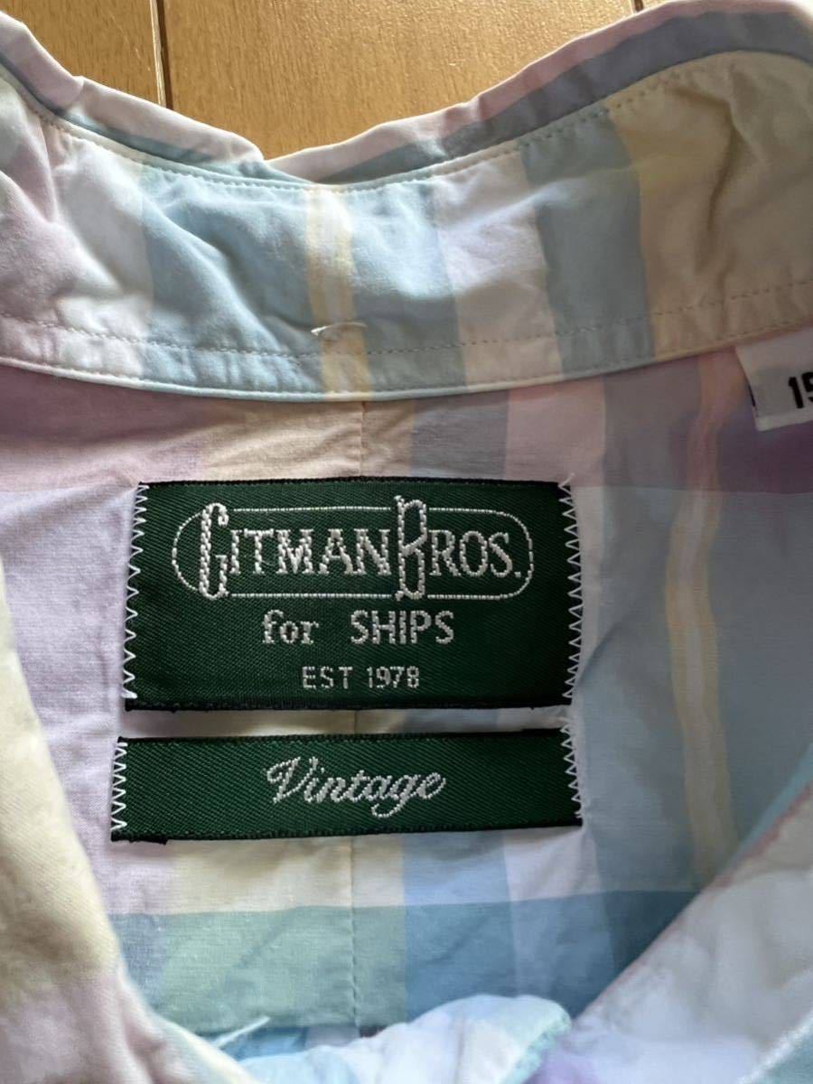 GITMAN VINTAGE ギットマンヴィンテージ 15R Mサイズ チェック BDシャツ インディビジュアライズドシャツ INDIVIDUALIZED SHIRTS_画像7