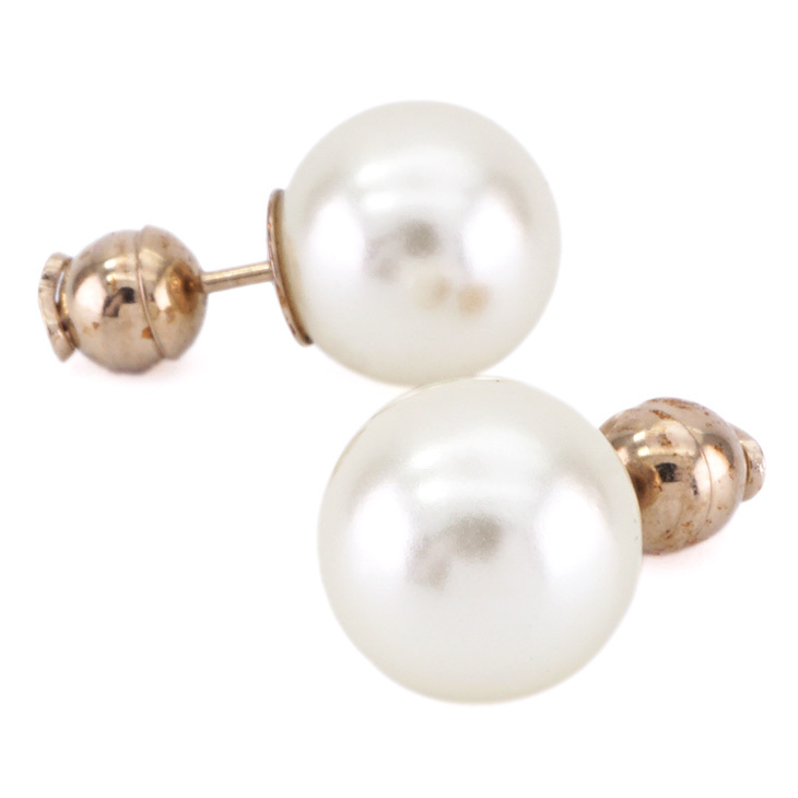 ディオール DIOR トライバル ピアス レジンパール パールピアス
