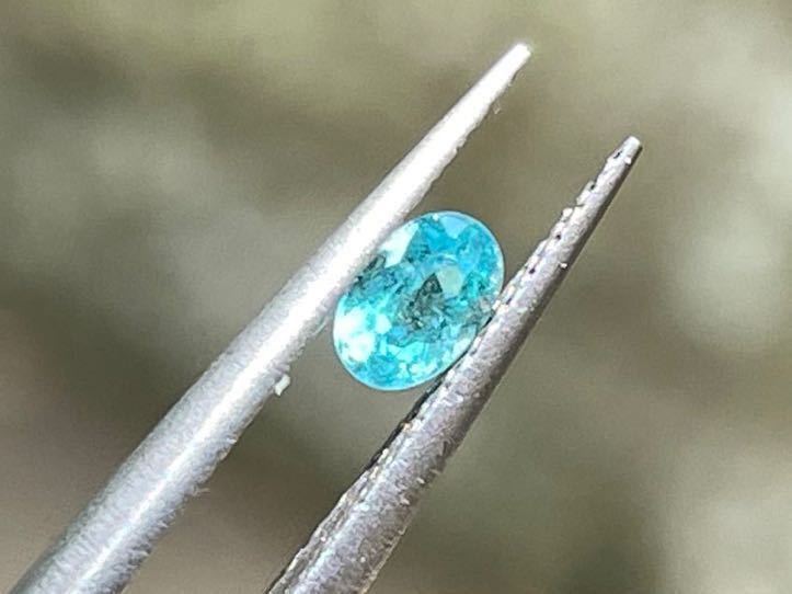 パライバトルマリン ブラジル バタリア産 0.17ct 2.83×4.14mm 天然 天然石 ルース トルマリン ブルー ブルーグリーン_画像4