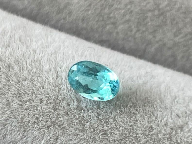 パライバトルマリン ブラジル バタリア産 0.17ct 2.83×4.14mm 天然 天然石 ルース トルマリン ブルー ブルーグリーン_画像1