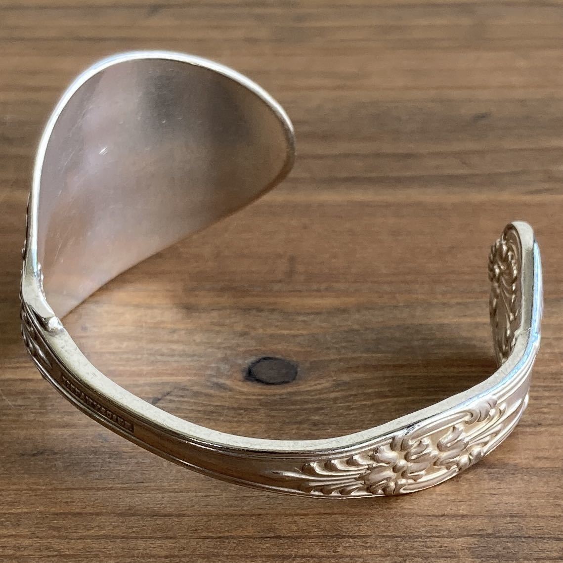 Tiffany & Co. ティファニー English King アンティーク スプーン バングル ブレスレット シルバー 銀メッキ メンズ レディース 銀食器