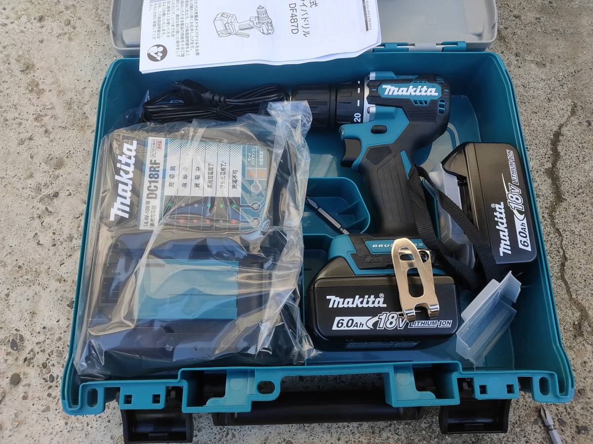 1円スタート 新品未使用品 マキタ 18V 充電式ドライバドリル DF487DRGX