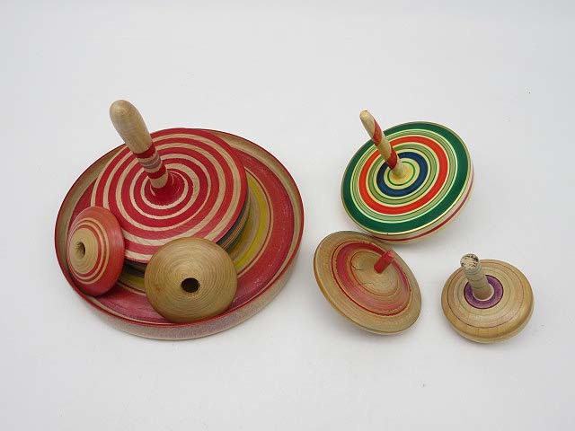 *sz0690..... comfort etc. 4 point set .... sesame ... rubber tradition toy tree ground toy whirligig koma objet d'art collection Showa Retro *