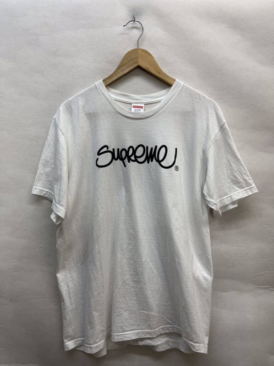 20230407【Supreme】シュプリーム Tシャツ 22SS Handstyle Tee ハンドスティルT M ホワイト_画像1