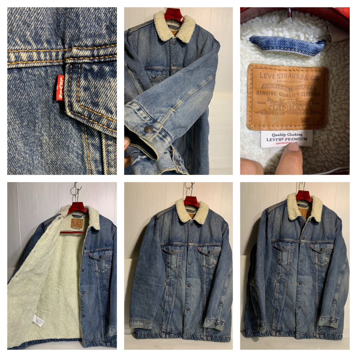 LEVI'S PREMIUM リーバイス プレミアム BIG E ビッグE 裏&襟ボア LEVI'S PREMIUM リーバイス プレミアム BIG E ビッグE 裏&襟ボア