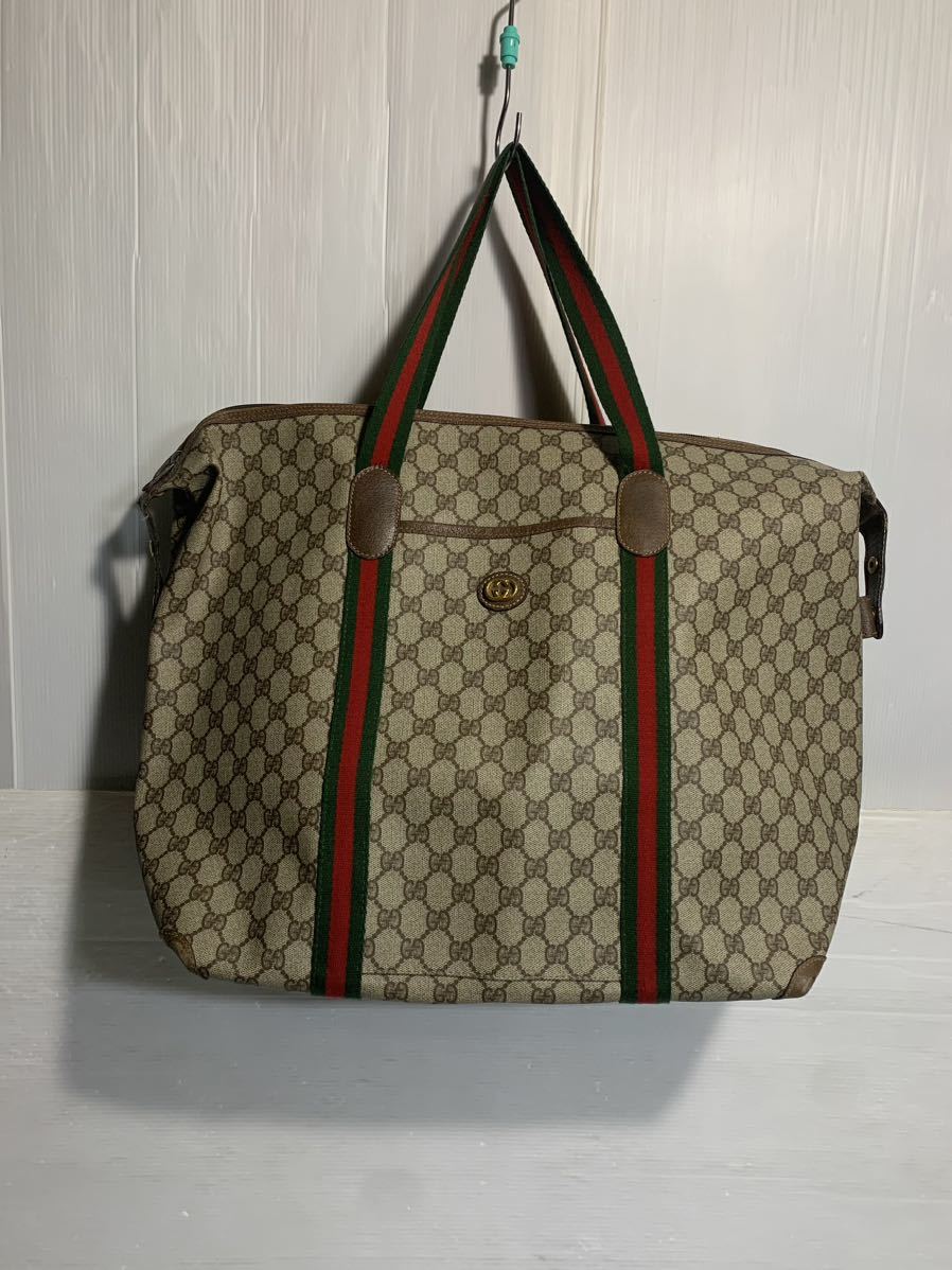 特価商品 1着でも送料無料 GUCCI シェリーライン レザー トートバッグ