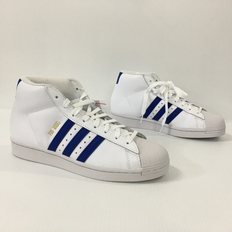 TEI【中古美品】 ADIDAS FV4977 PROMODEL アディダス プロモデル ホワイト ブルーライン 25.5cm 箱付き 〈161-230424-TS-9-TEI〉_画像5