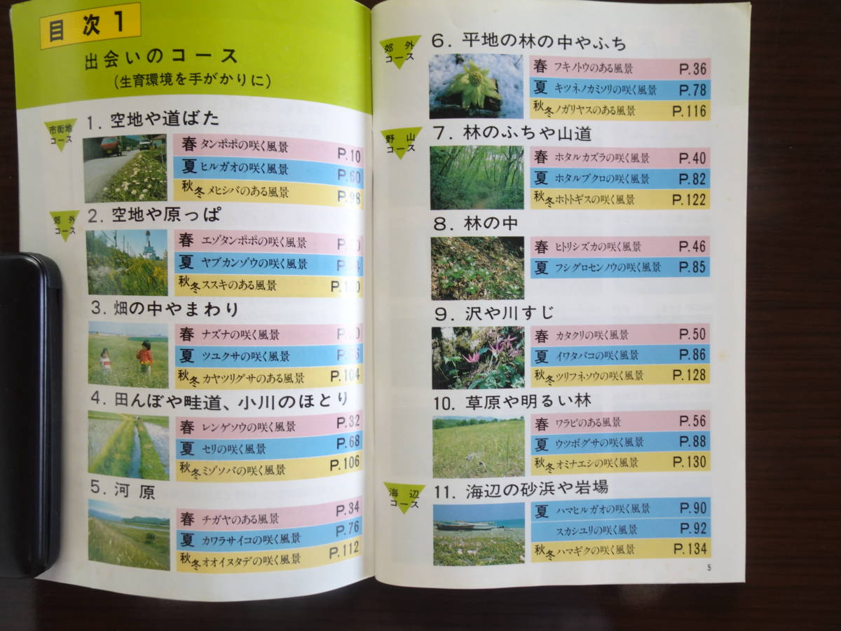 「野草の本」　四季の野に遊ぶためのカラーガイド　1987年10月第1版発行　財団法人サンワみどり基金発行　全144ページ_画像3