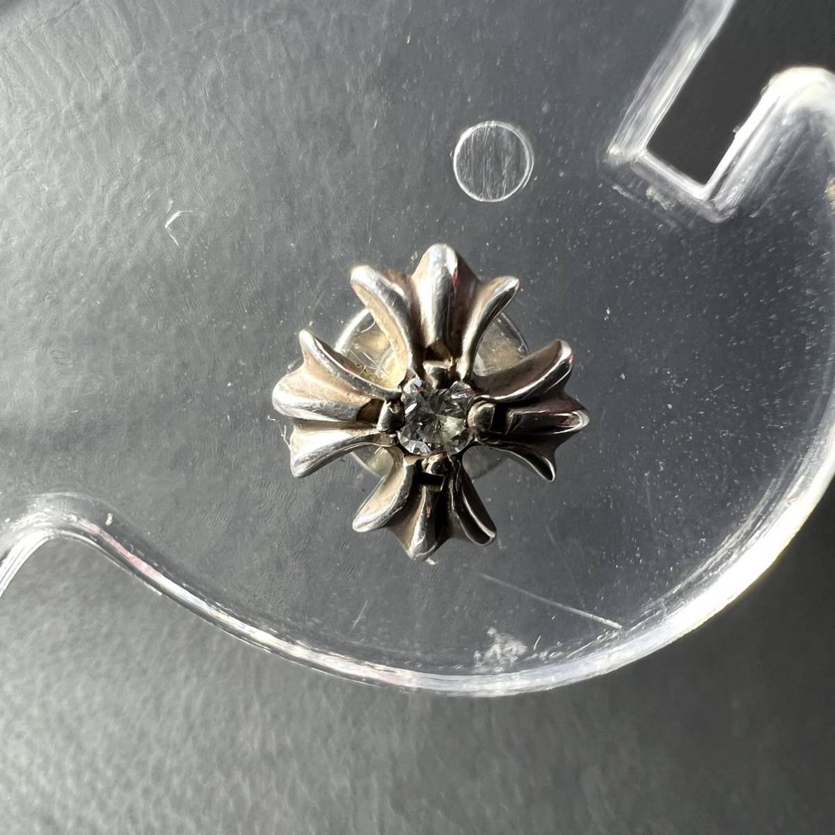 美品 CHROME HEARTS STUD No.2 CH PLUS DMND 925 クロムハーツ CH