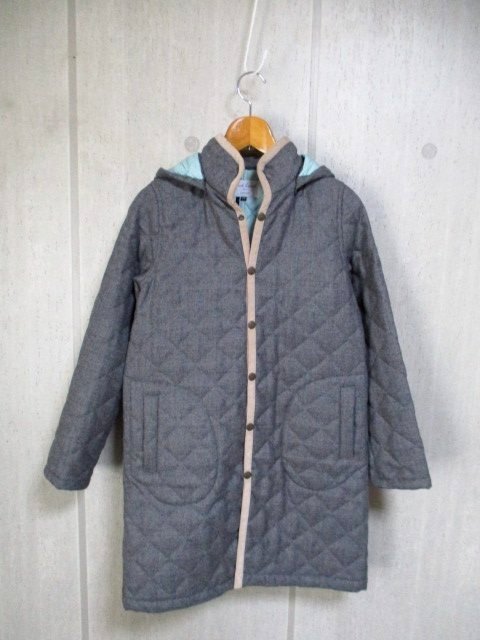 e455 Oent a ouest Le minor Le Minor cotton inside wool coat size 38 gray series 71-10