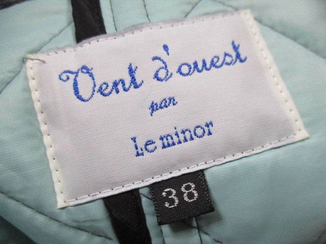 e455 Oent a ouest Le minor Le Minor cotton inside wool coat size 38 gray series 71-10