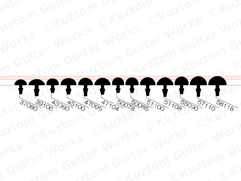 【ステンレス】 Jescar 57110 【23cm x 8本】Jim Dunlop #6100【Kuztom Guitar Works】GpF_画像2