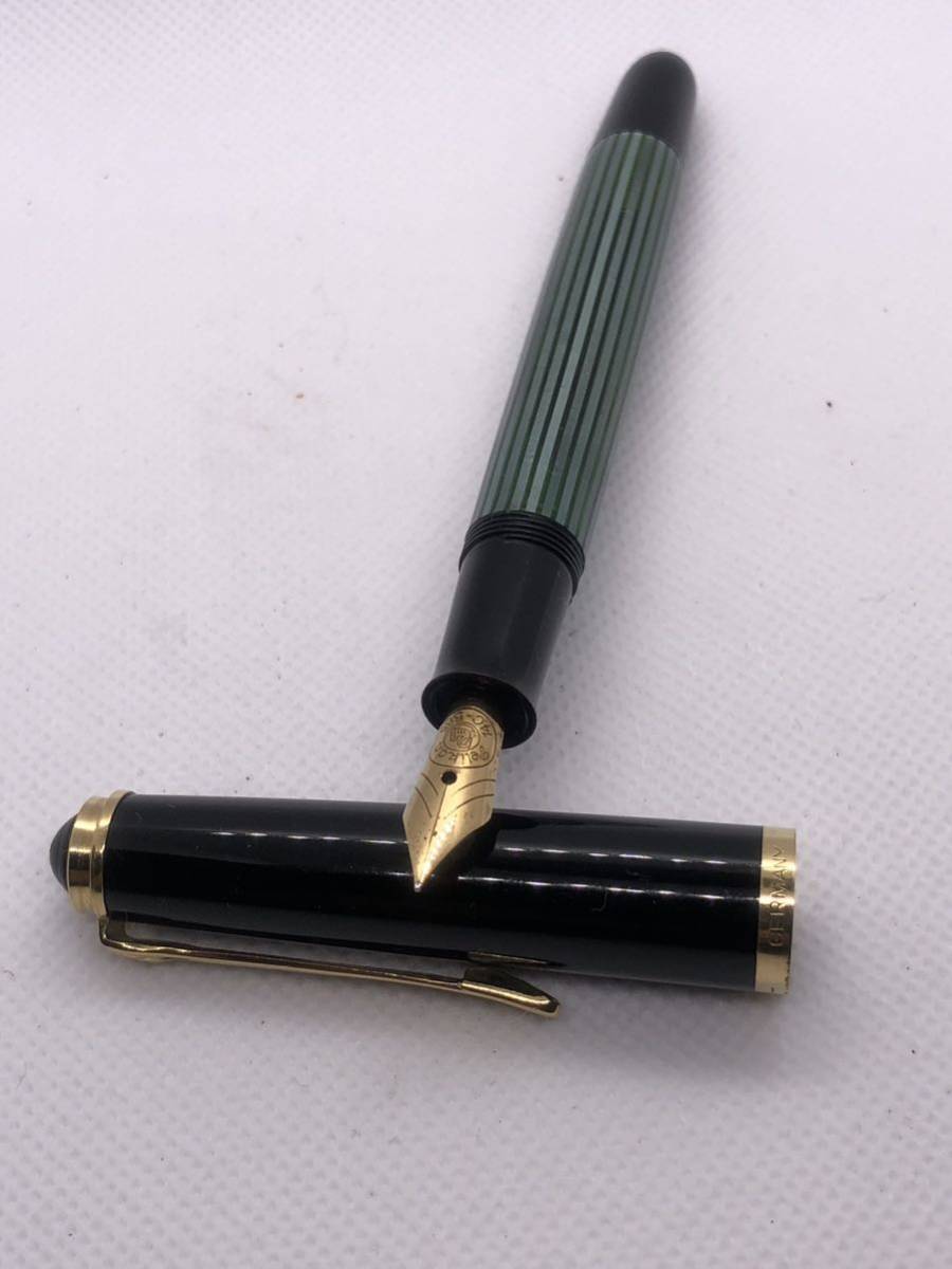 ビンテージ ペリカン 茶縞 万年筆 （m400）ボールペン（k400）セット