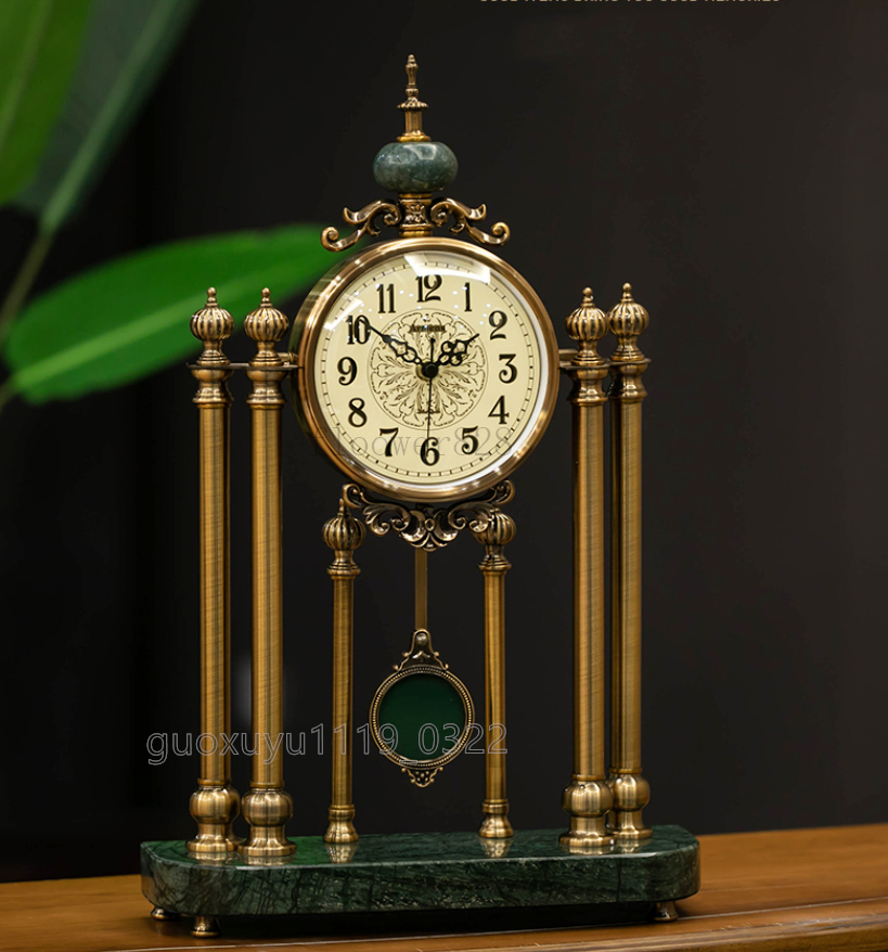 【ついに再販開始！】 美品 アメリカ式　復古　置時計　机の上　応接間　やや贅沢　置物　創意　静音　置時計 一般
