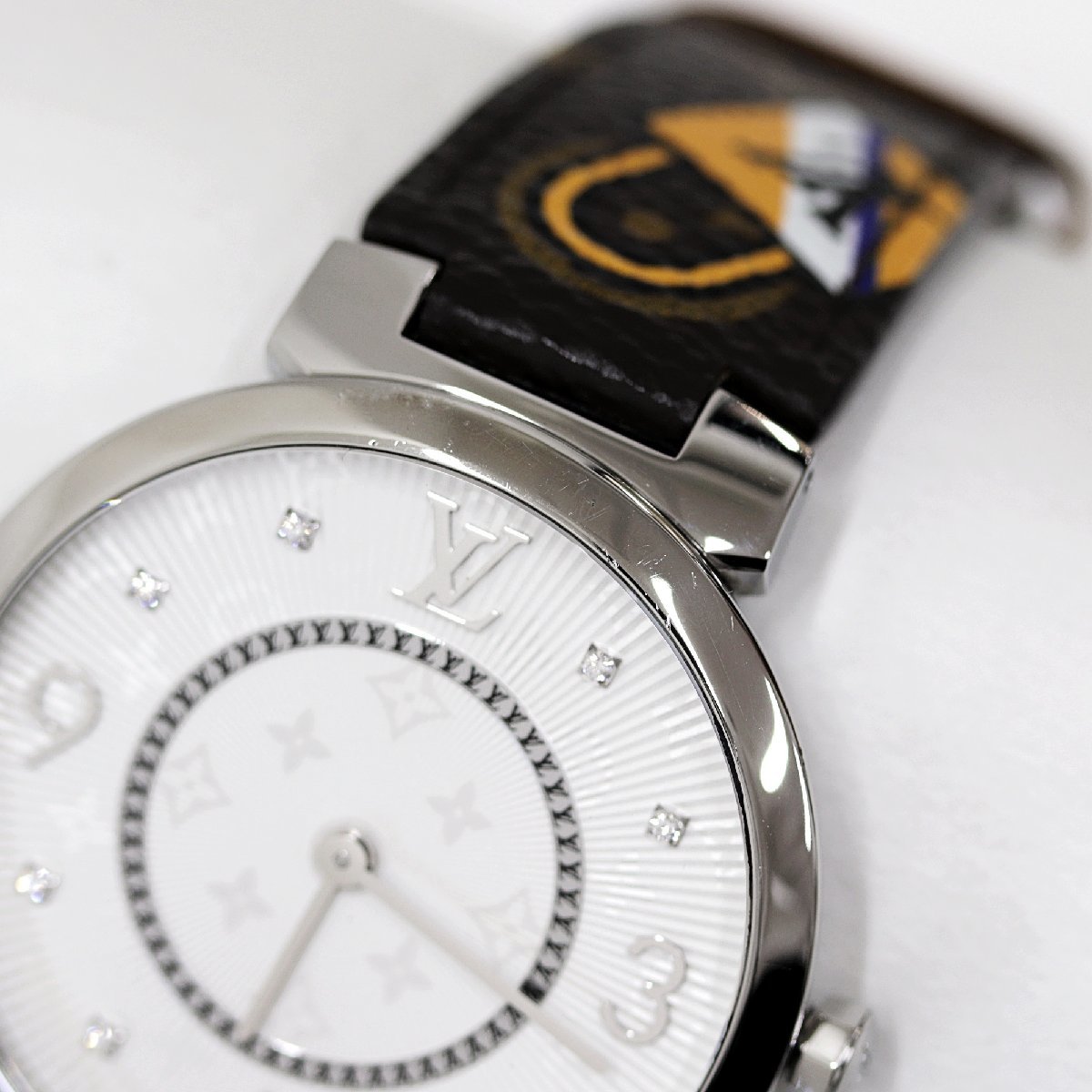  Louis * Vuitton язык b-ru тонкий Q1E01 наручные часы diamond 8P кварц мужской 