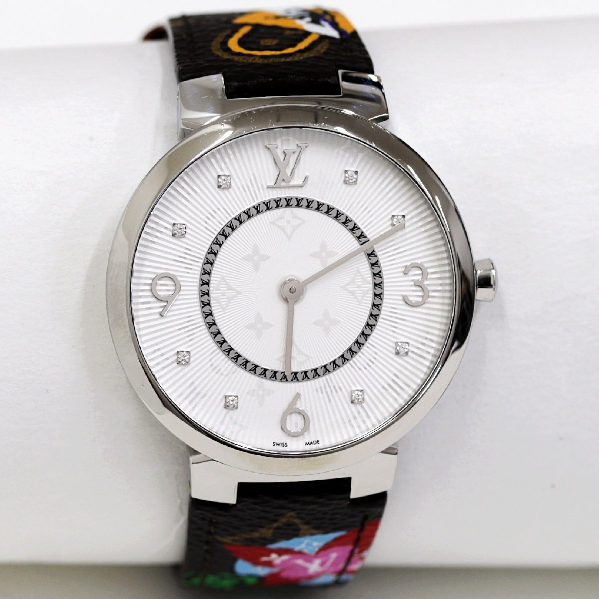  Louis * Vuitton язык b-ru тонкий Q1E01 наручные часы diamond 8P кварц мужской 