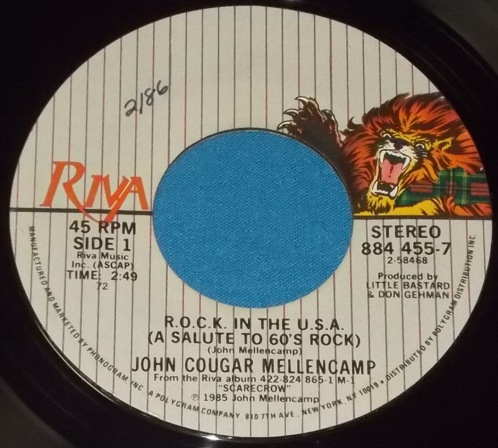 ☆7inch EP★US盤●JOHN COUGAR MELLENCAMP/ジョン・クーガー・メレンキャンプ「R.O.C.K. in the U.S.A./ロック・イン・ザ・U.S.A.」80s!●の画像3