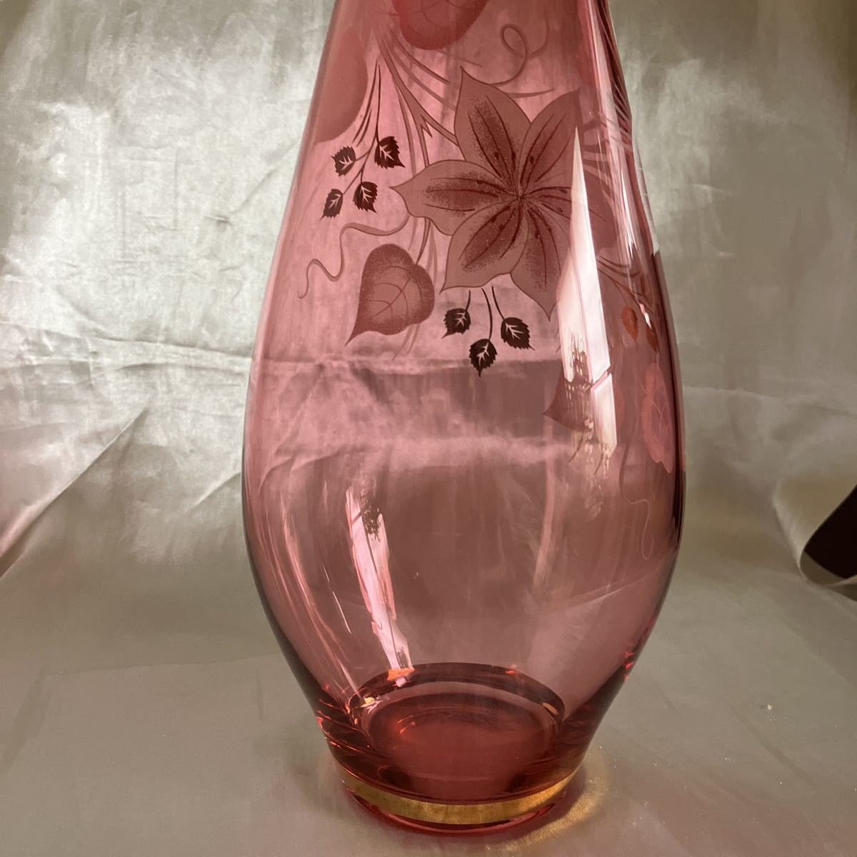 ボヘミアガラス　ハンドメイド花瓶_画像6