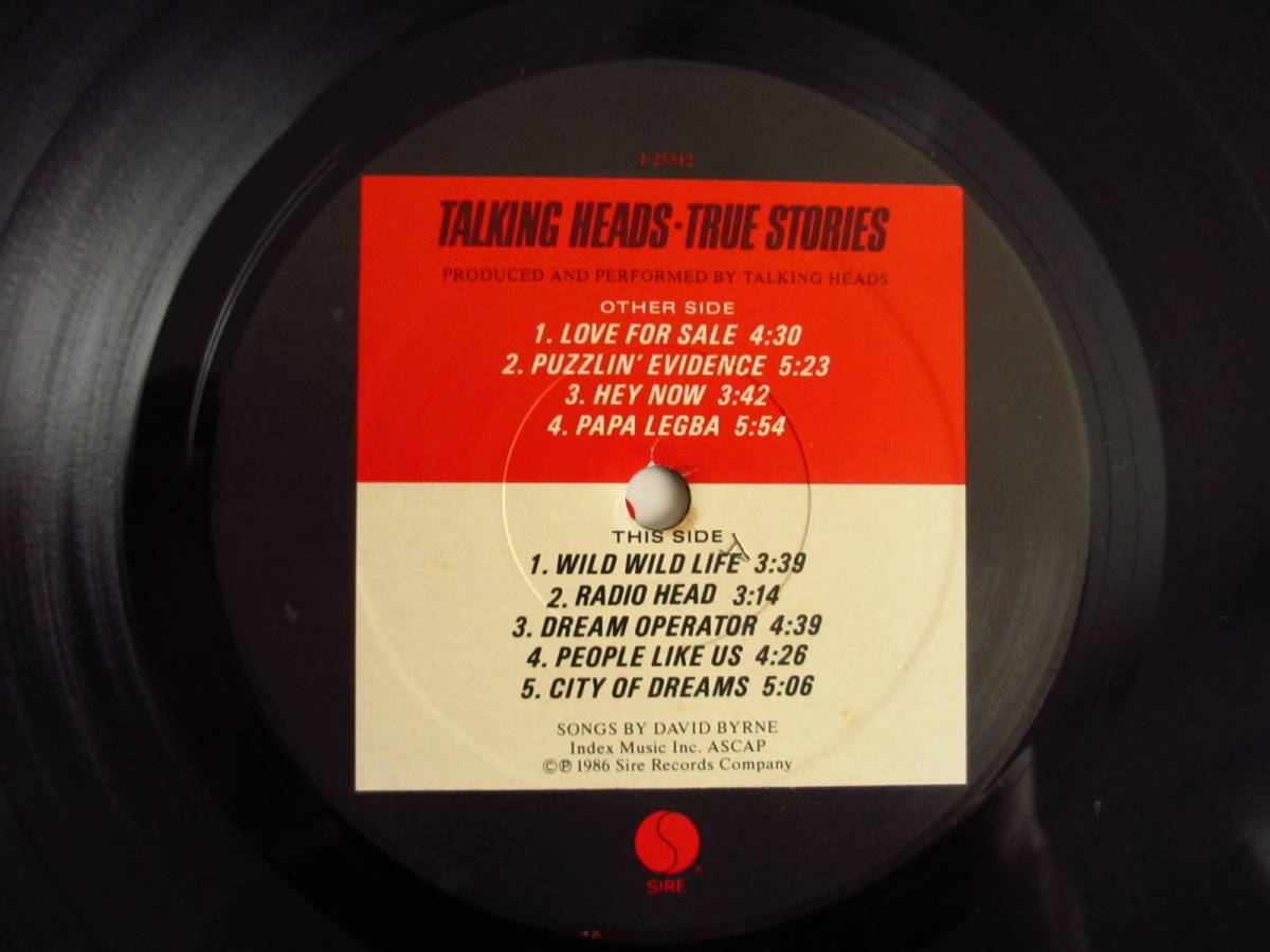 オリジナル / Talking Heads / トーキングヘッズ / True Stories / Sire / 1-25512 / US盤 / シュリンク・ステッカー付_画像3