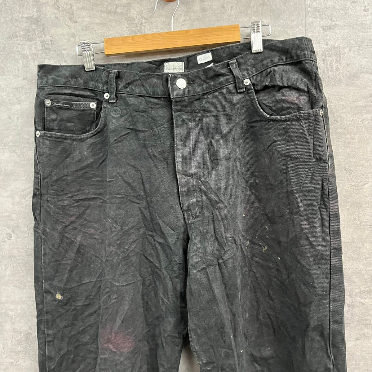 Calvin Klein Jeans ブラック ジップフライ デニムジーンズパンツ 38 実寸W38in 0150354 USA 海外輸入 古着 SK10063_画像5