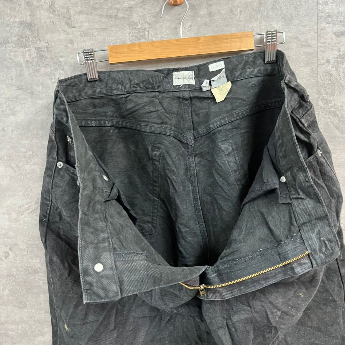 Calvin Klein Jeans ブラック ジップフライ デニムジーンズパンツ 38 実寸W38in 0150354 USA 海外輸入 古着 SK10063_画像7