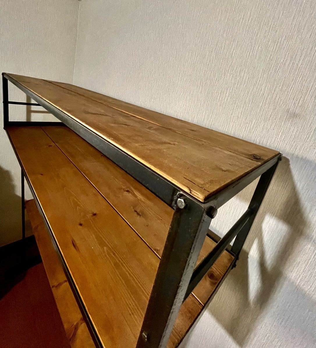 限定SALE低価】 ヤフオク! - 定13万 オープンシェルフ アイアン ラック