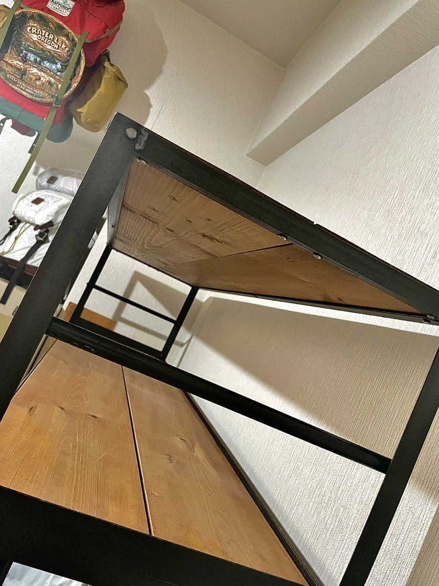 定13万 オープンシェルフ アイアン ラック 棚 ブックスタンド シェルフ