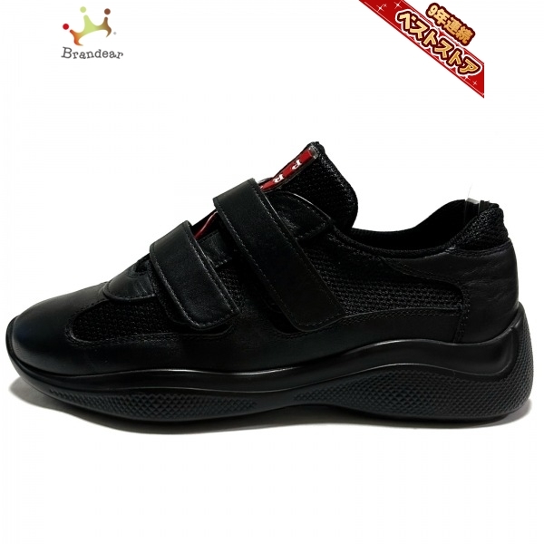 プラダスポーツ PRADA SPORT スニーカー 35 - ポリエステル×レザー 黒 レディース 美品 靴