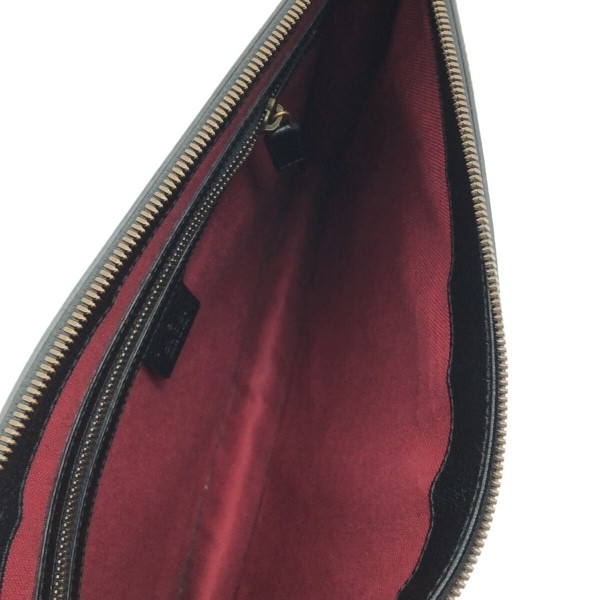 グッチ GUCCI クラッチバッグ 450976 シェリー レザー 黒 美品 バッグ