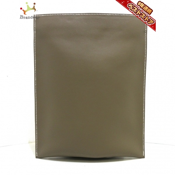 エルメス HERMES ワンショルダーバッグ ポッシャンプリュス ヴォースイフト エトゥープ シェーヌダンクルカラビナ/シルバー金具 U 美品