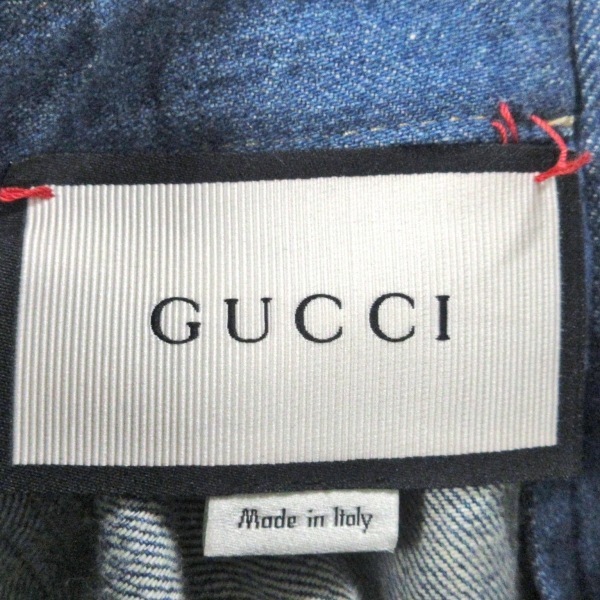 グッチ GUCCI サイズ46 L 433034 XR279 ブルー×アイボリー×マルチ