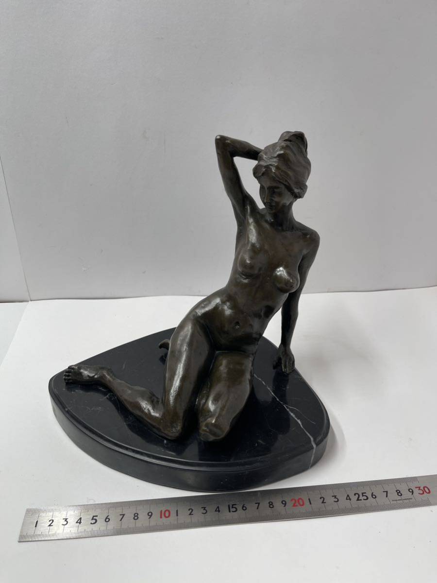 大 ブロンズ像 裸女像 milo作 女性 銅像 裸体 約4.5kg 裸婦像 彫刻