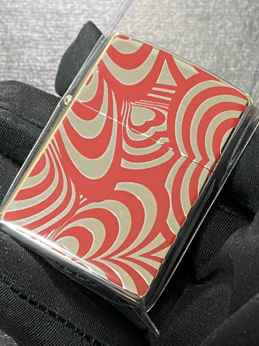 zippo ポールスミス レッド ハート 特殊刻印 希少モデル 2007年製 ② Poul Sumith シルバーインナー 2007年製 ケース 保証書付き_画像2