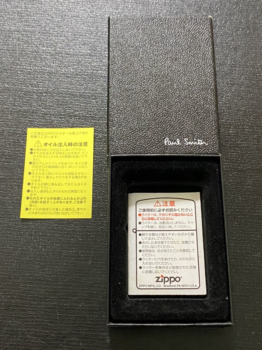 zippo ポールスミス レッド ハート 特殊刻印 希少モデル 2007年製 ② Poul Sumith シルバーインナー 2007年製 ケース 保証書付き_画像10