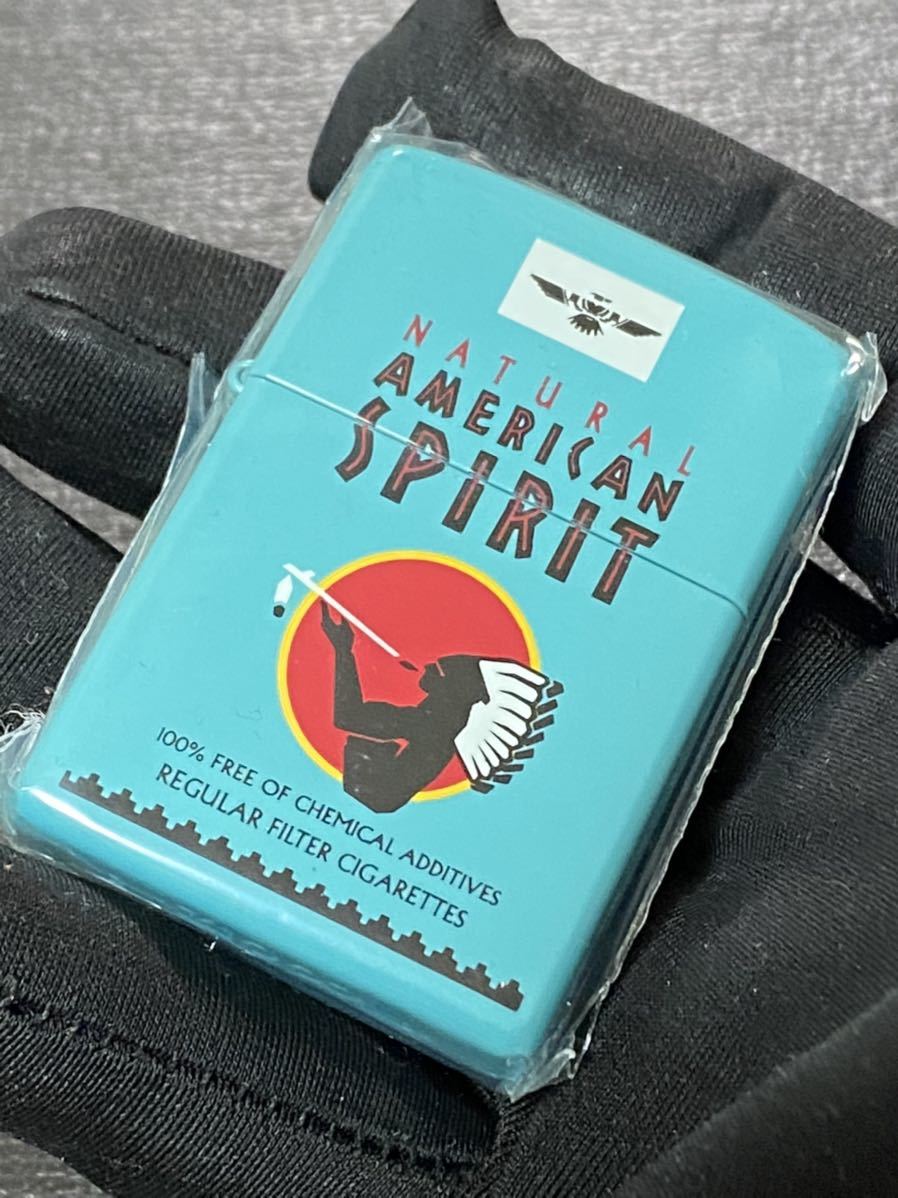 zippo アメリカンスピリット ターコイズ 限定品 希少モデル 2004年製-