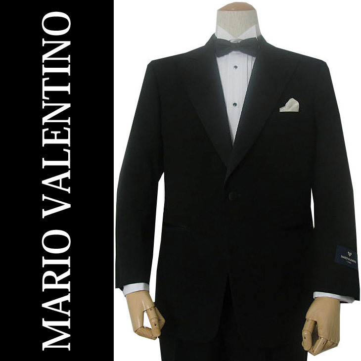 メンズ礼服 マリオ・バレンチノ(MARIO VALENTINO) 本格的タキシードピークドラペル AB4サイズ MARIO VALENTINO 動作品!