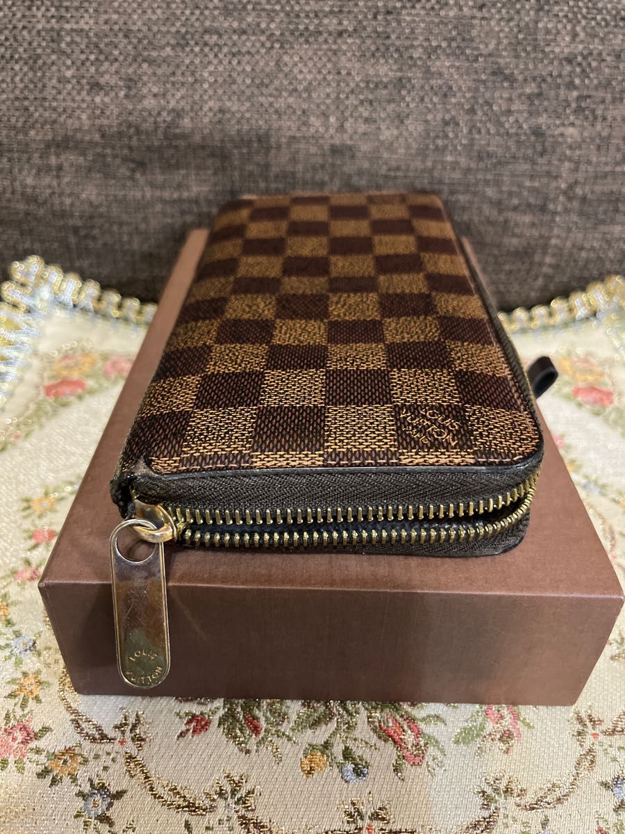 ルイヴィトン 長財布 ダミエ N60015 エベヌ クリーニング済み 中古品