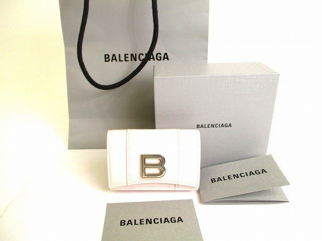 未使用保管品】 バレンシアガ BALENCIAGA HOURGLASS ミニウォレット
