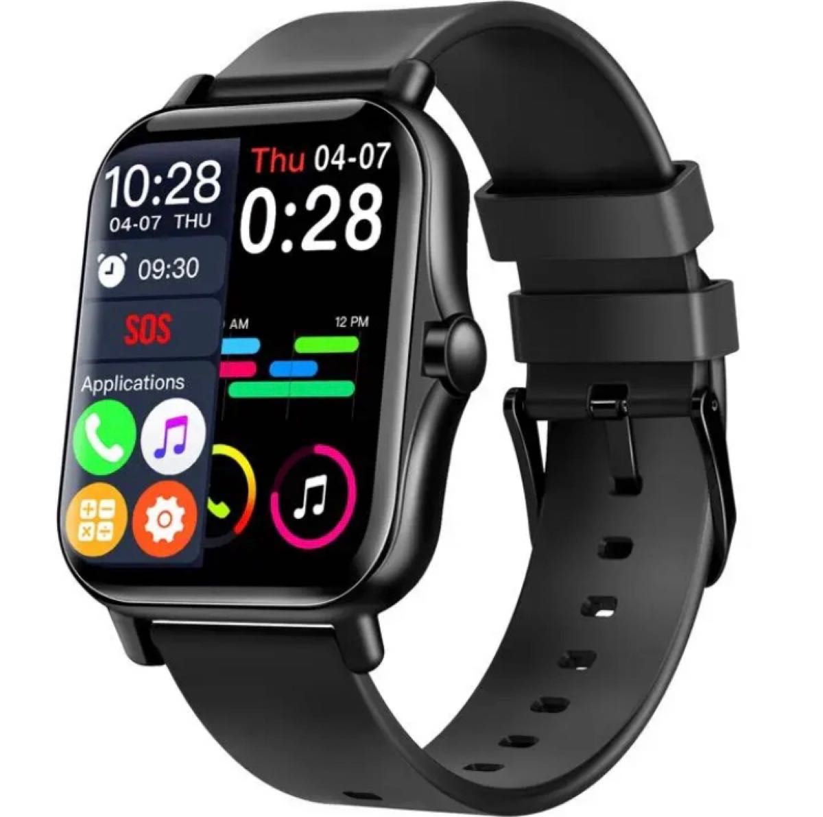 美品 スマートウォッチ Bluetooth通話&音楽再生 1.70インチ www