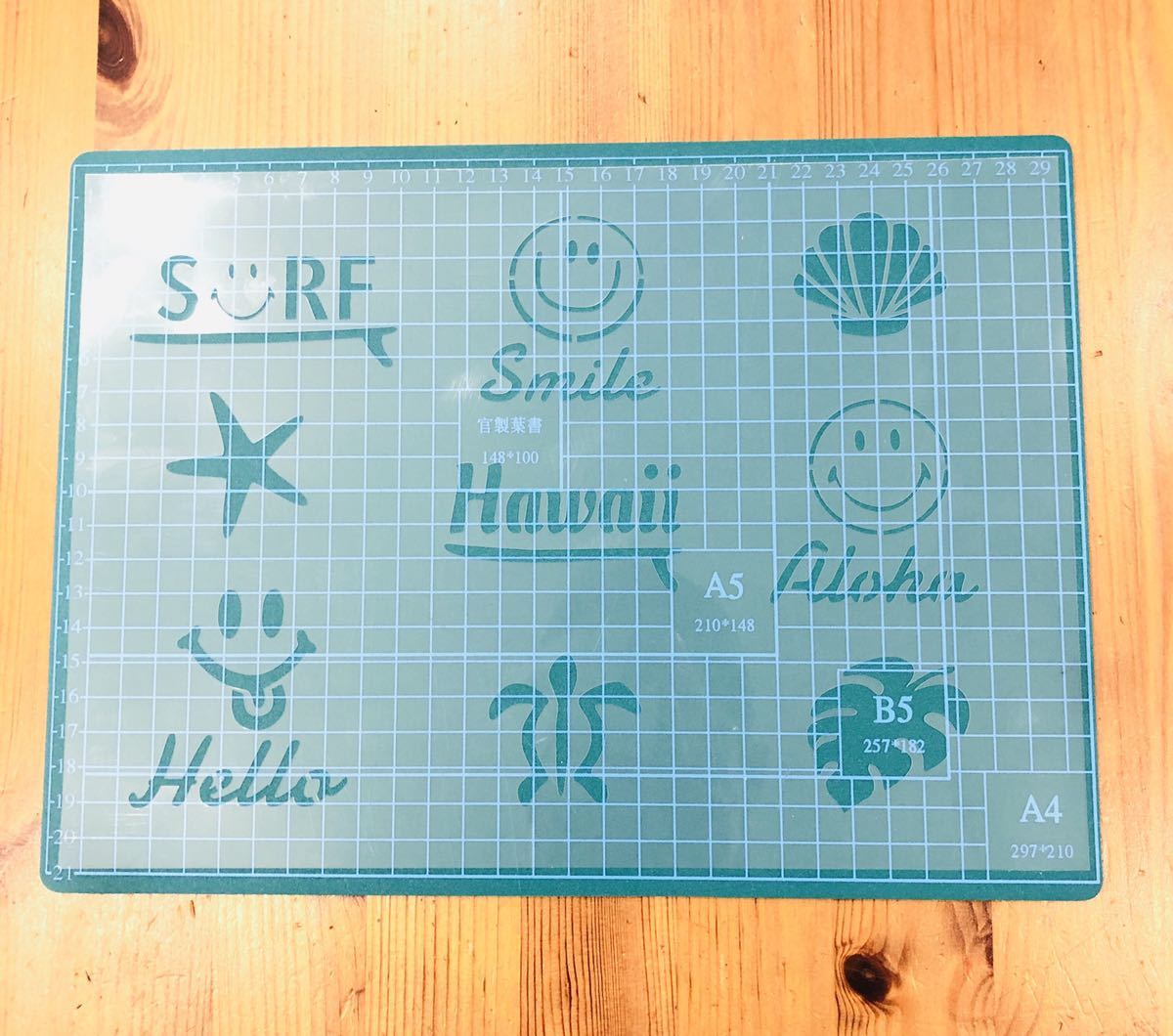 No.201 stencil сиденье Smile Surf Гаваи монстера ho n море aro - DIY stencil plate 