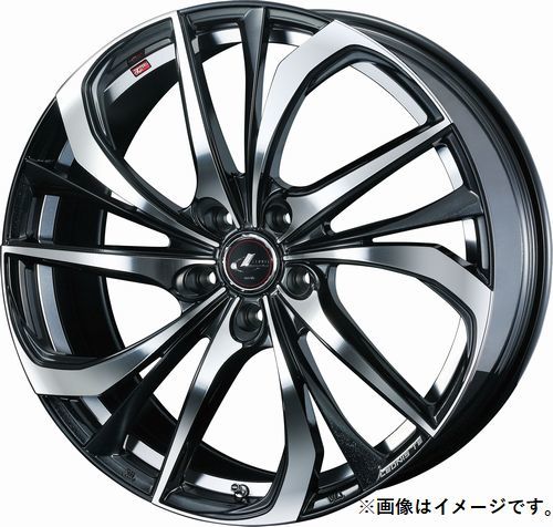 個人宅発送可能 ウエッズ Weds 17×7.0J +47 5穴 PCD114.3 PBMC ホイール 1本 LEONIS TE レオニス・ティーイー (38768)