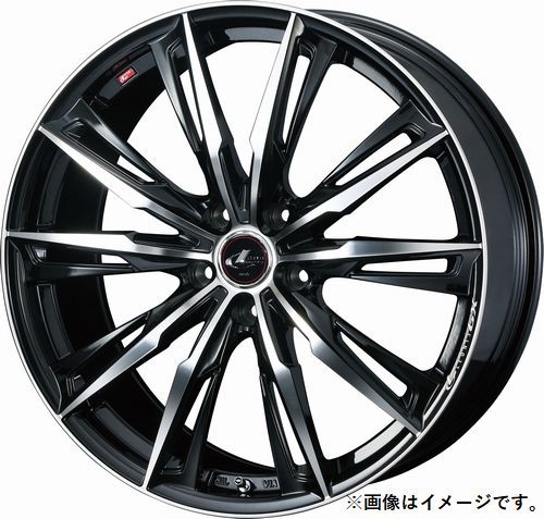 個人宅発送可能 ウエッズ Weds 19X8.0J +35 5穴 PCD114.3 PBMC ホイール 1本 LEONIS GX レオニス・ジーエックス (39388)_画像1