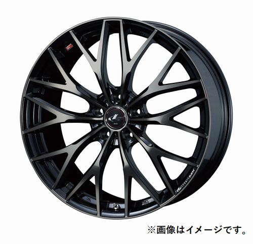 個人宅発送可能 ウエッズ Weds 18X7.0J +47 5穴 PCD114.3 PBMC/TI ホイール 1本 LEONIS MX レオニス・エムエックス (37435)_画像1