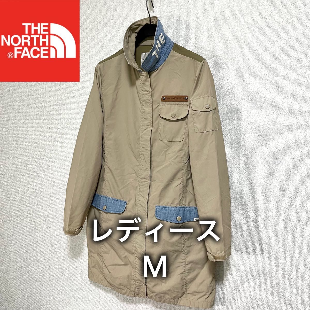 美品希少 THE NORTH FACE ロゴ マウンテンコート レディースM ノースフェイス ロングコート マウンテンパーカー