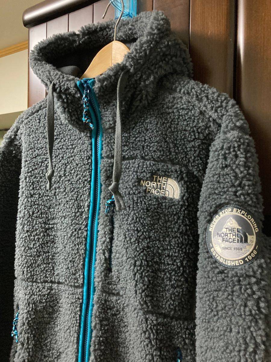 美品 THE NORTH FACE ノースフェイス PLAY GREEN プレイグリーン ボア フリース ジャケット パーカー M 5