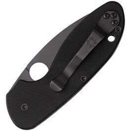 Spyderco 折りたたみナイフ EFFICIENT エフィシエント 半波刃 ブラックブレード G10ハンドル C216GPSBBK_画像7