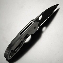 Spyderco 折りたたみナイフ EFFICIENT エフィシエント 半波刃 ブラックブレード G10ハンドル C216GPSBBK_画像3