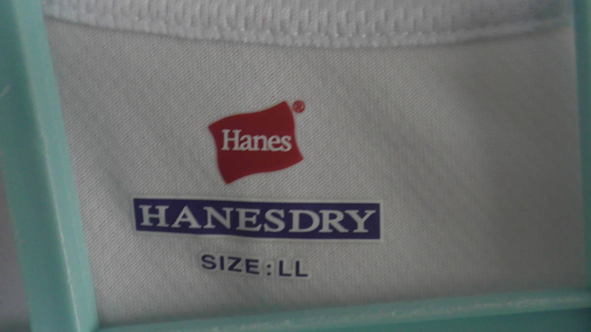 ☆★ 当時物 古着 直営店限定 HANESDRY 半袖 2枚を1set 白/WHITHE サイズ:LL ネコポスダンボール便発送 ☆★_画像6